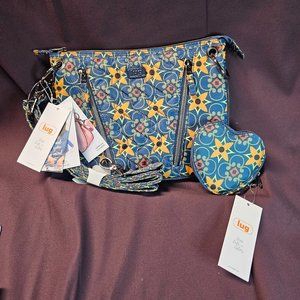 LUG Swivel Convertible Crossbody and Heart Pouch Tiles